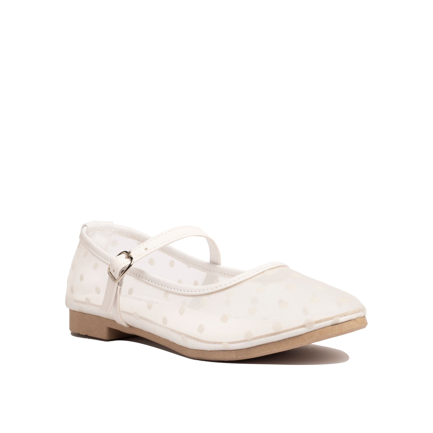 Polka Flats White