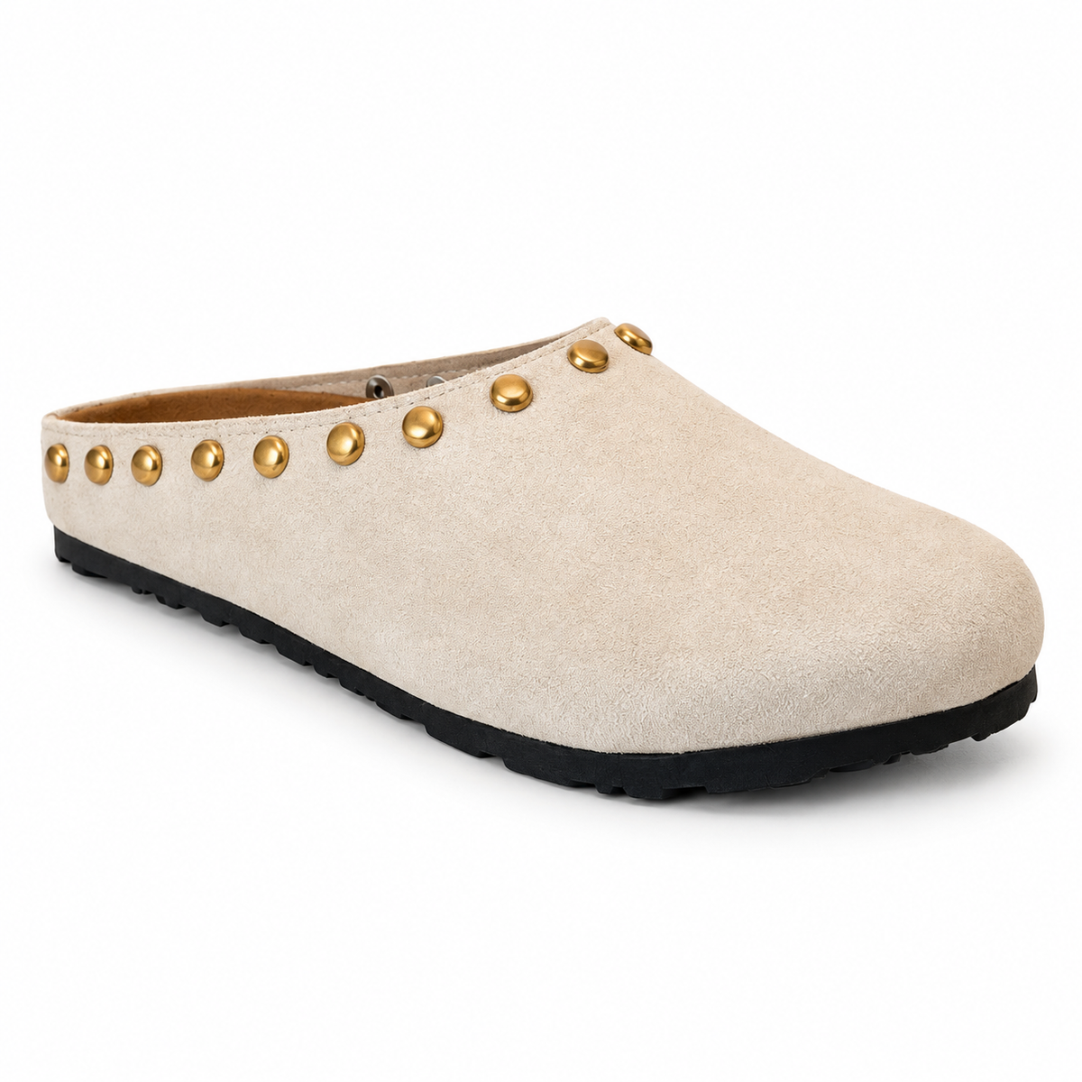 Stud Clogs Beige