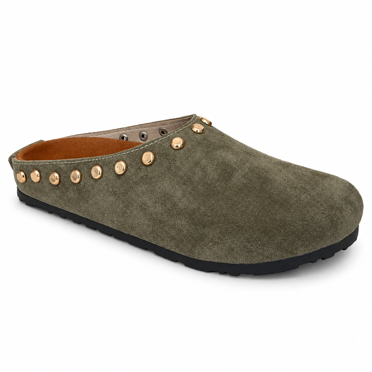 Stud Clogs Olive