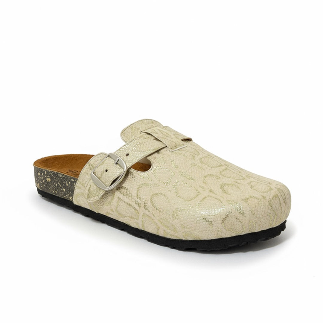 Lizard Clogs Beige