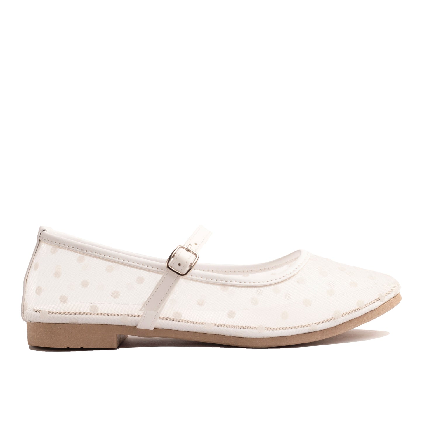 Polka Flats White