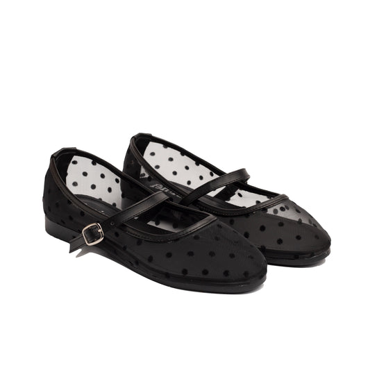 Polka Flats Black