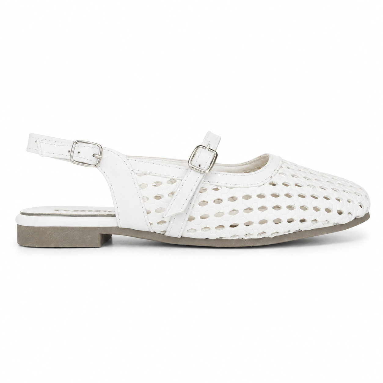 Braided Mules White