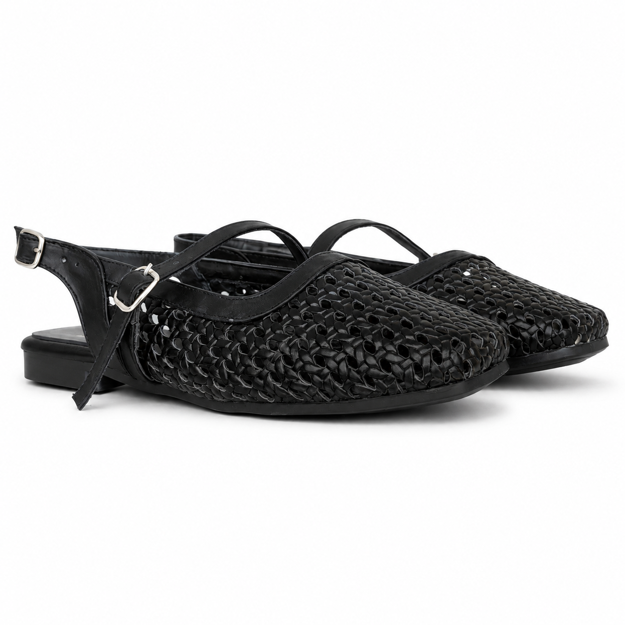 Braided Mules Black