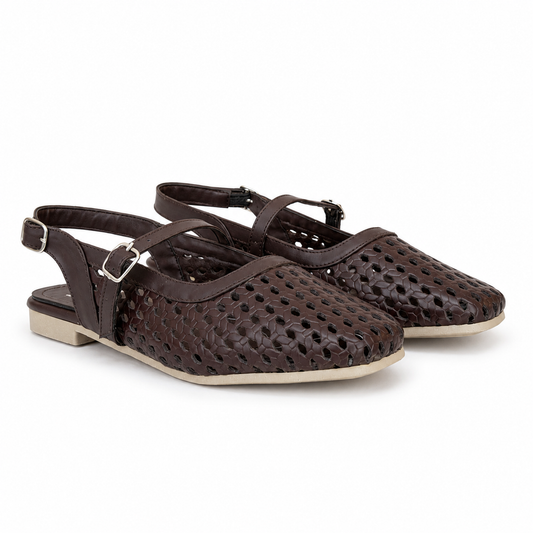 Braided Mules Brown