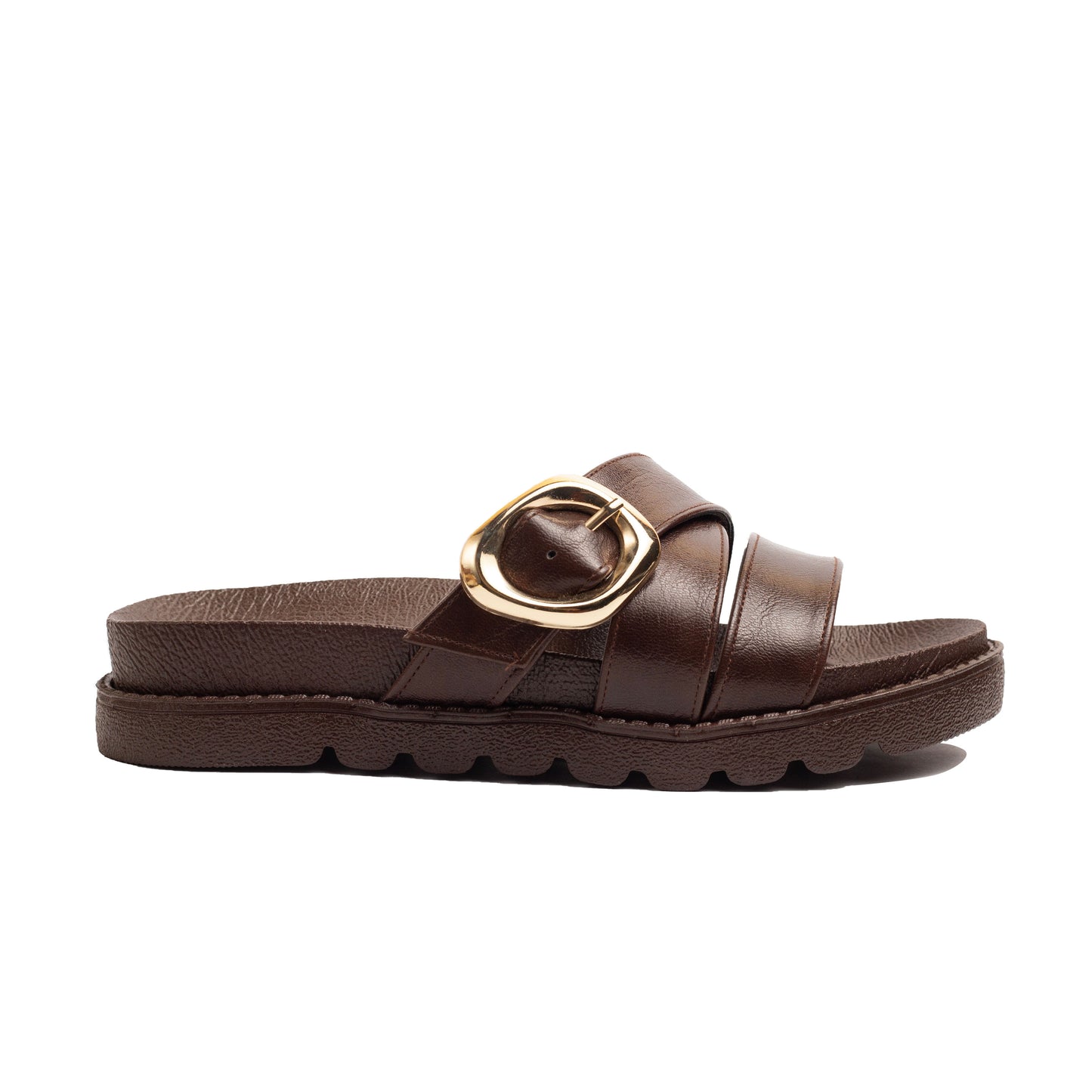Buckle Slides Brown