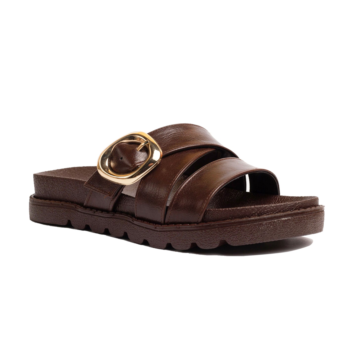 Buckle Slides Brown