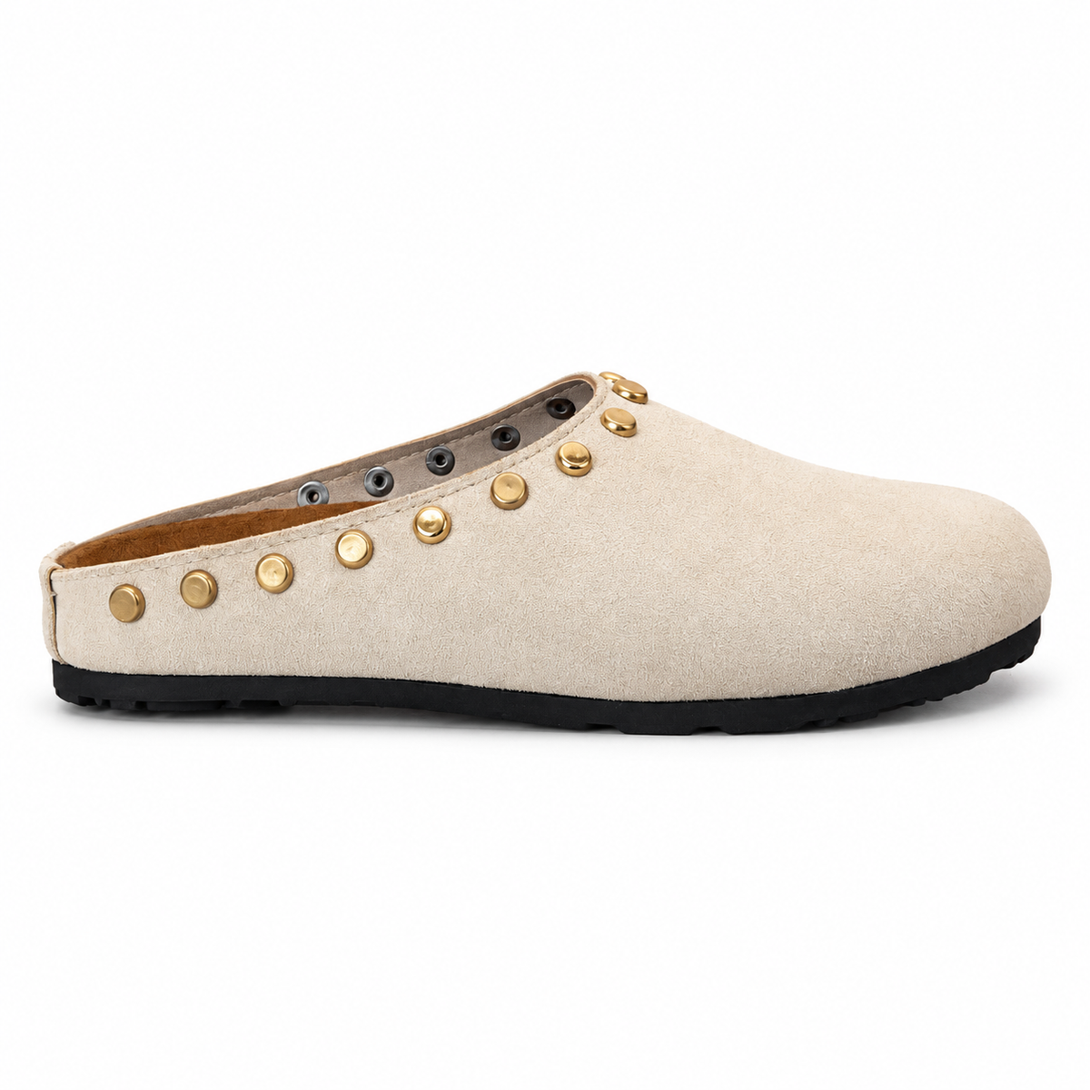Stud Clogs Beige