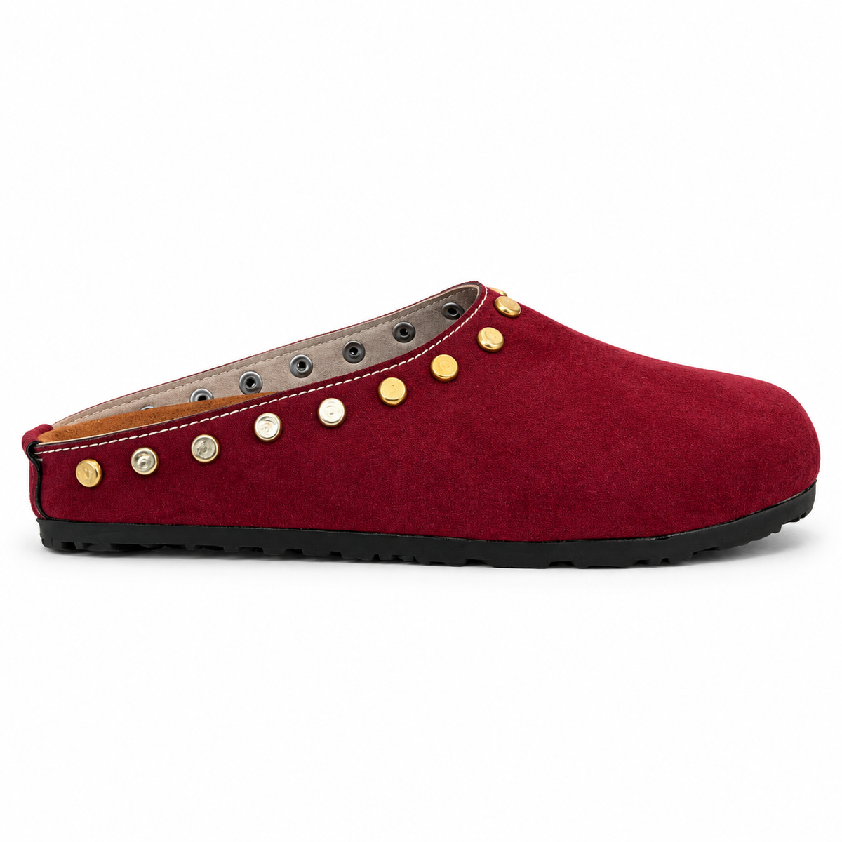 Stud Clogs Burgundy
