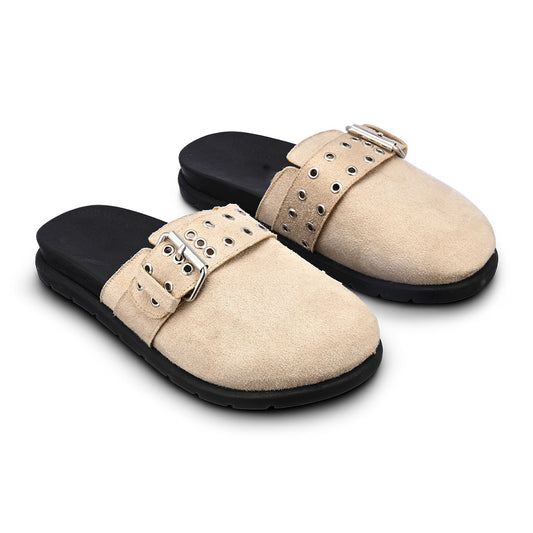 Chunky Clogs Beige