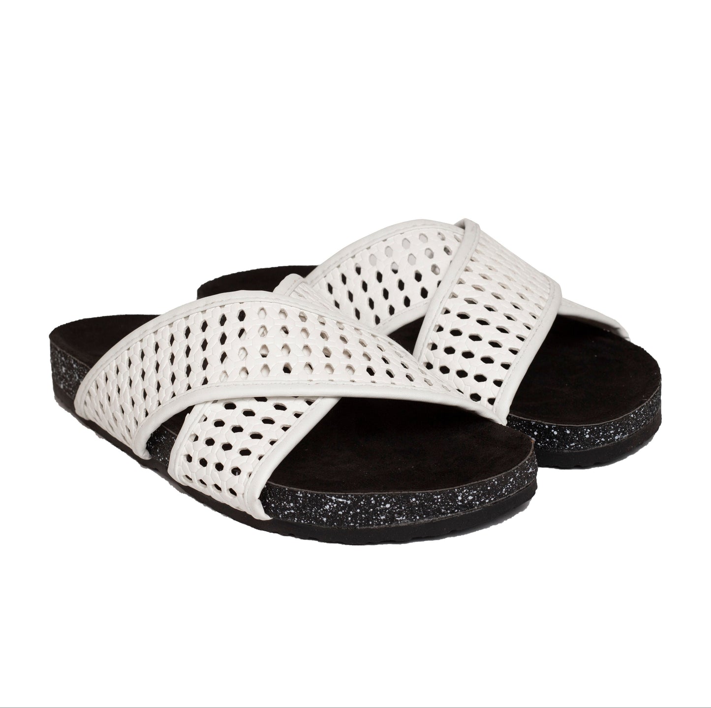 Braided Slide White