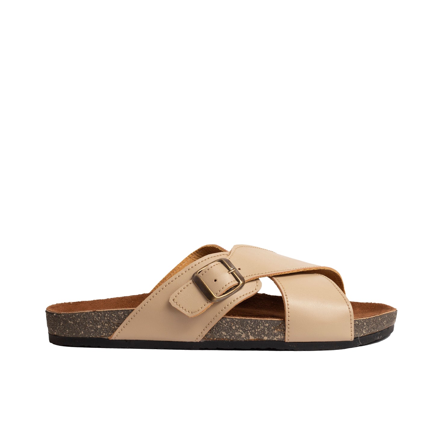 Overlap Buckle Beige
