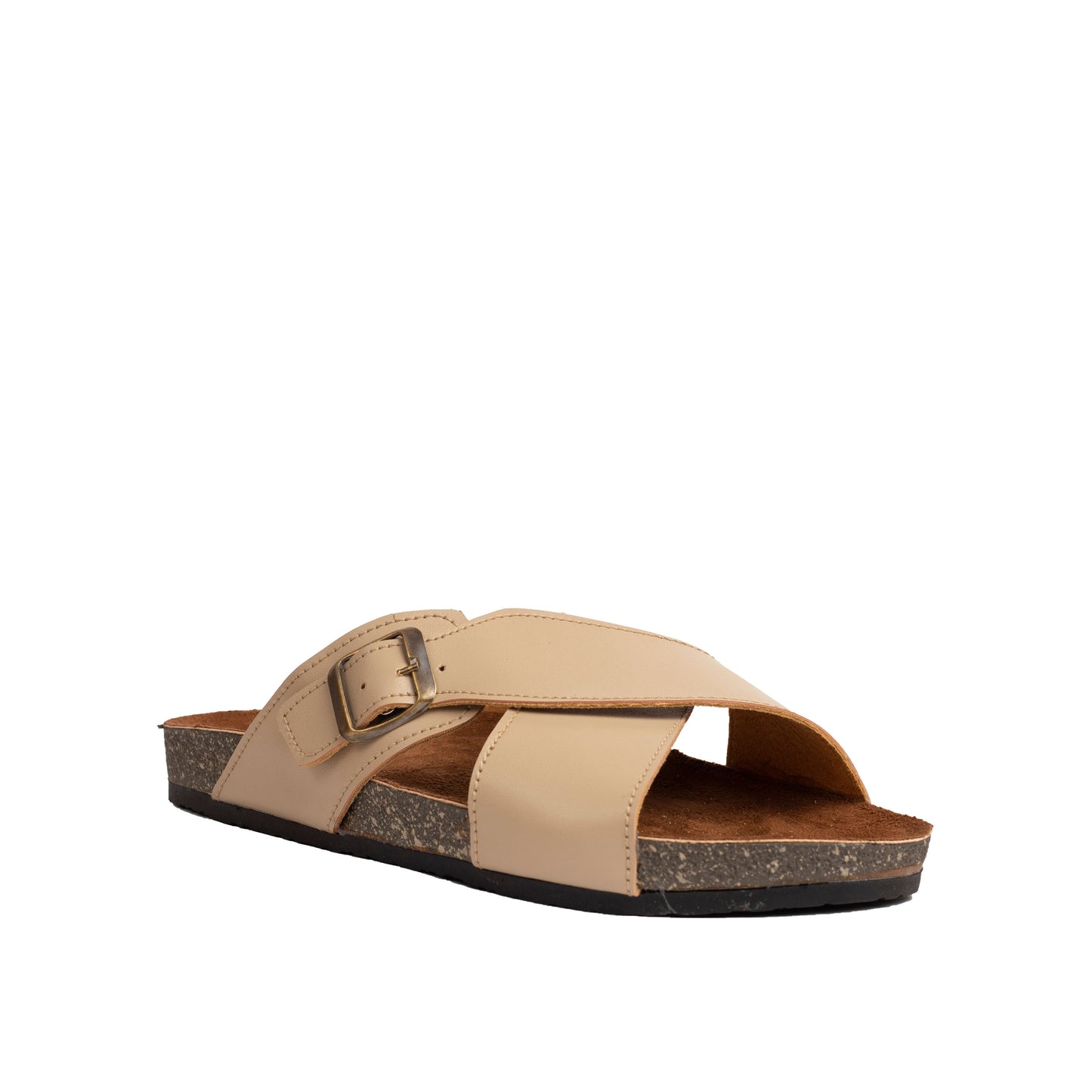 Overlap Buckle Beige