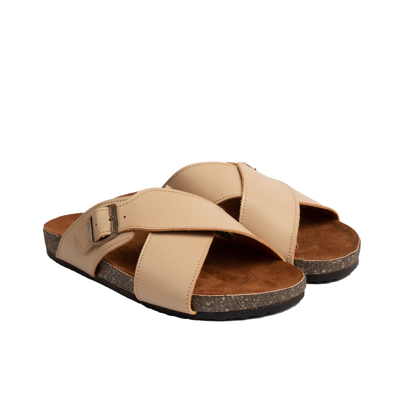 Overlap Buckle Beige