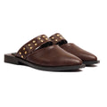 Stud Mules Brown