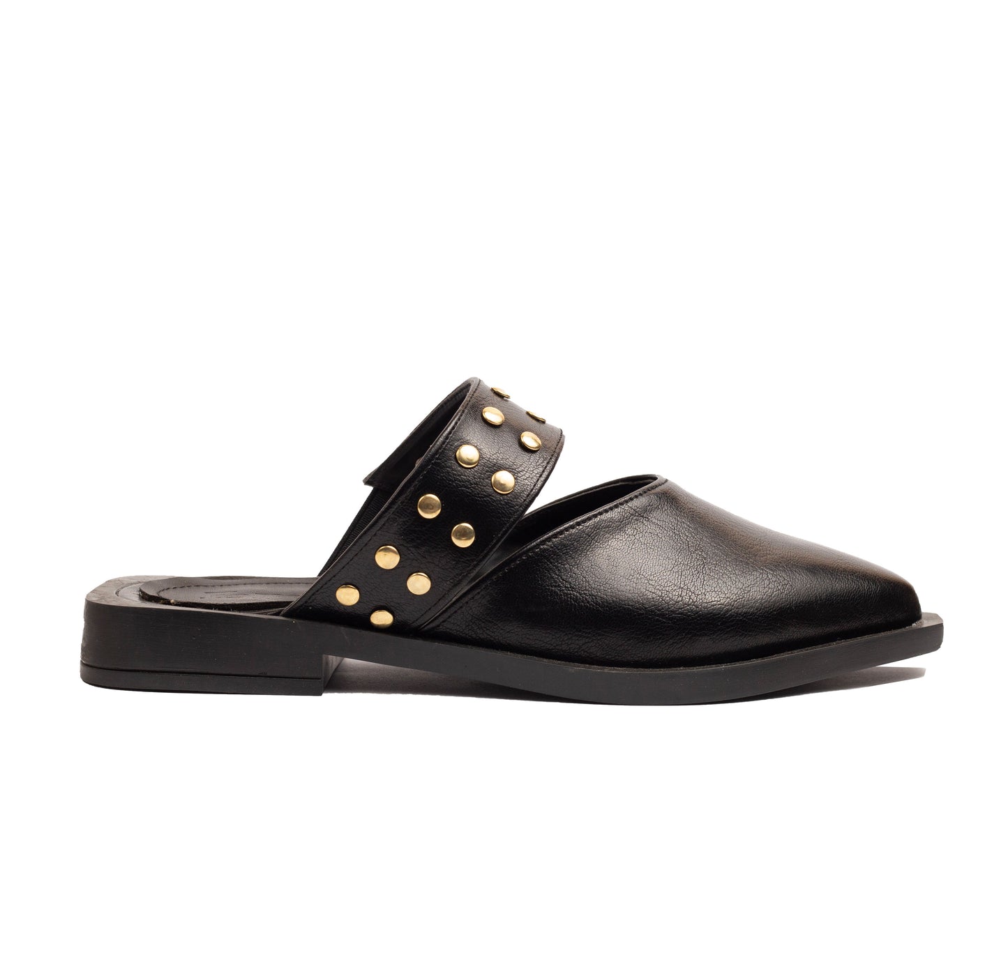 Stud Mules Black