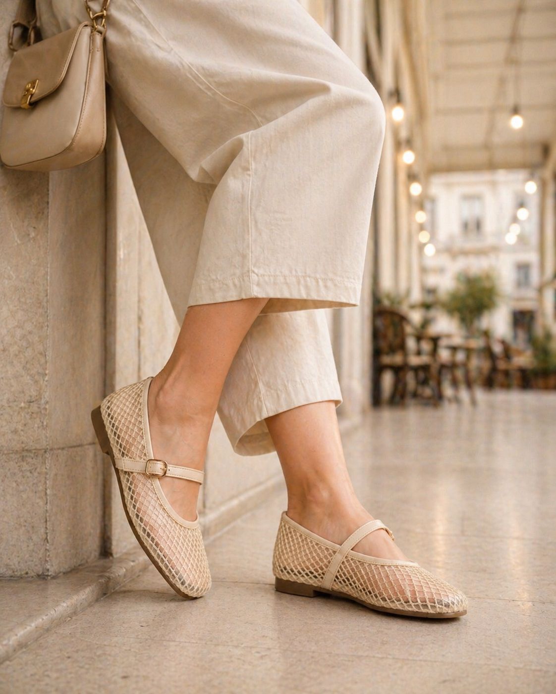 Mesh Flats Beige
