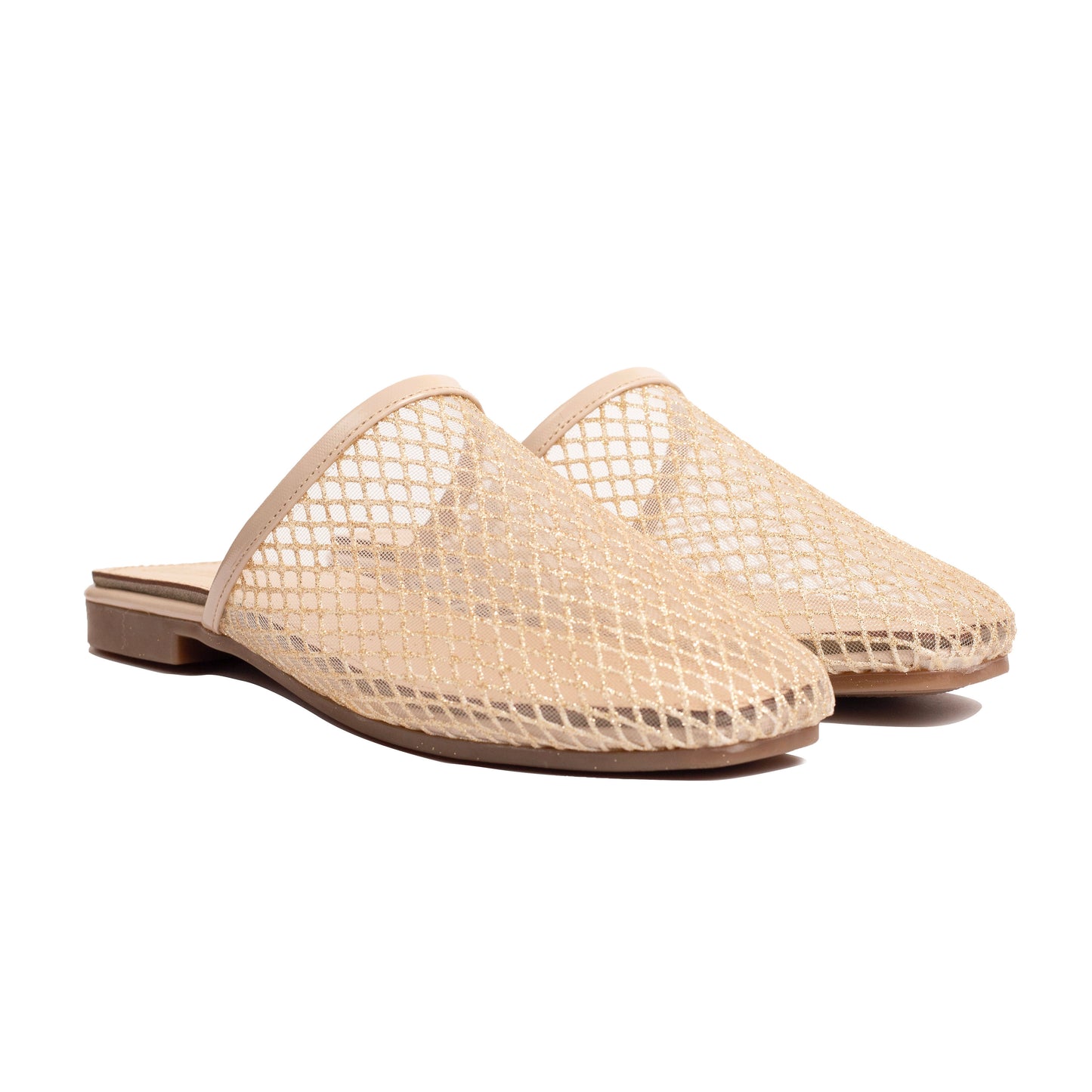 Mesh Mules Beige