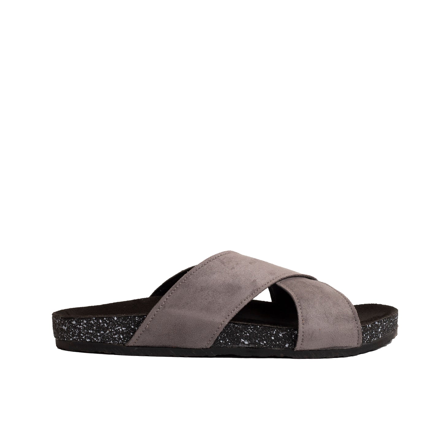 Cross Slide Gray Suede