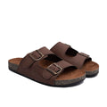 Double Buckle Brown Leather