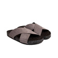 Cross Slide Gray Suede