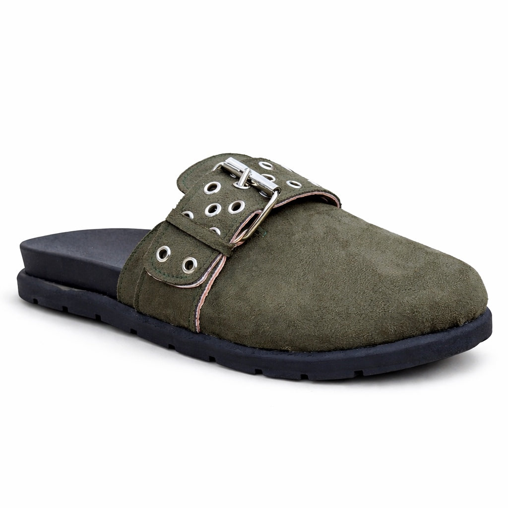 Chunky Clogs Olive