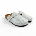 Lizard Clogs Silver