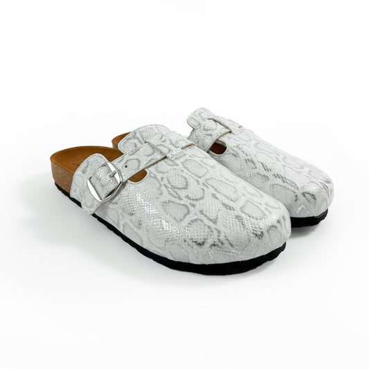Lizard Clogs Silver