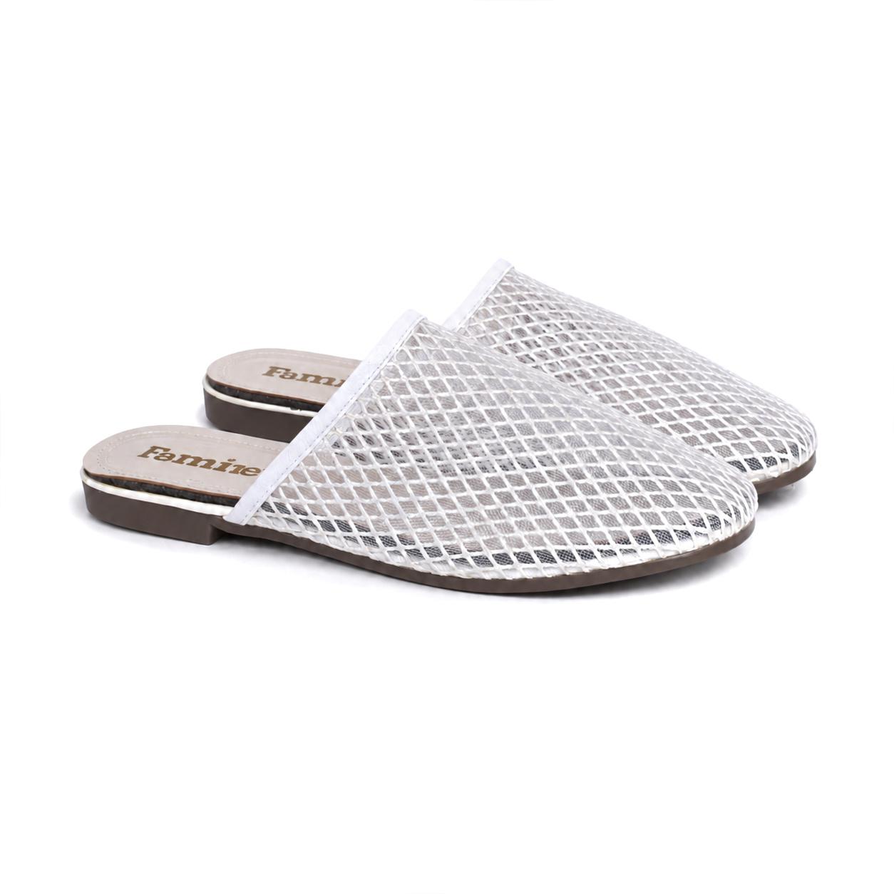 Mesh Mules White